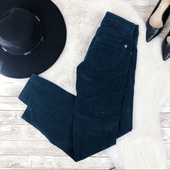Jolt Teal Dark Corduroy Skinny Pants size 26 - Picture 3 of 4